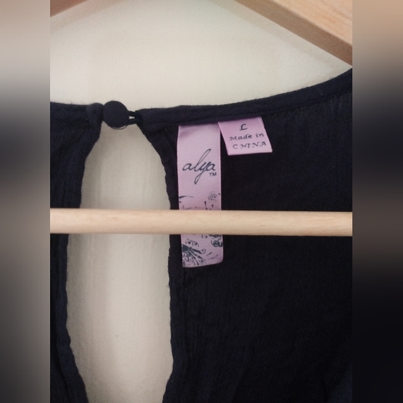 Beautiful Navy Blue tank with side lacing - Picture 3 of 4